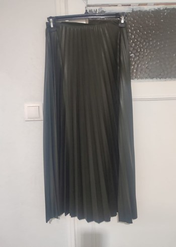 Lacivert Piliseli Uzun Kadın Etek - Görsel 4