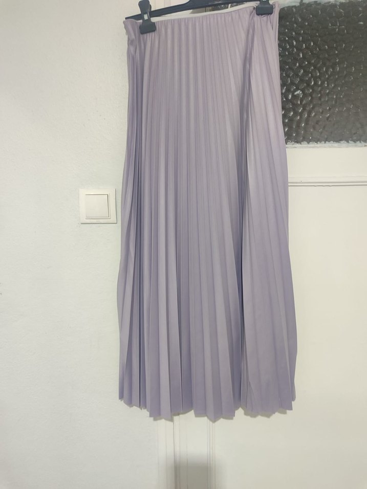 Lacivert Piliseli Uzun Kadın Etek - Görsel 2