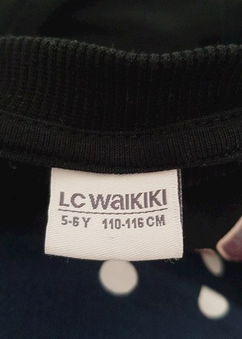 LC Waikiki Kız Çocuk Siyah Desenli Sweatshirt