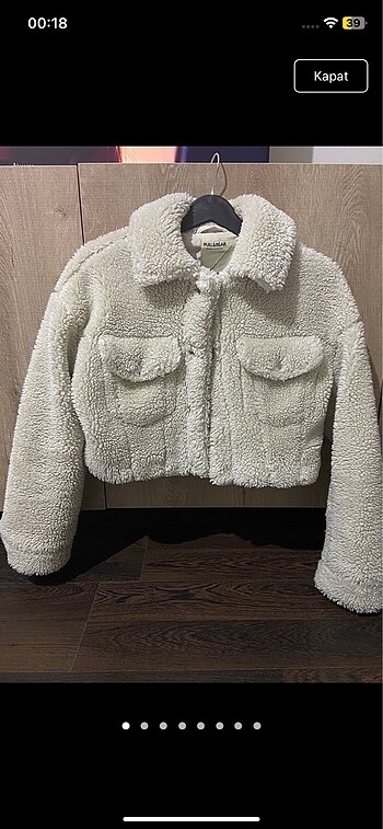 Pull and bear peluş mont