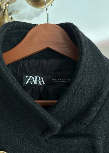 Zara Siyah Kruvaze Palto