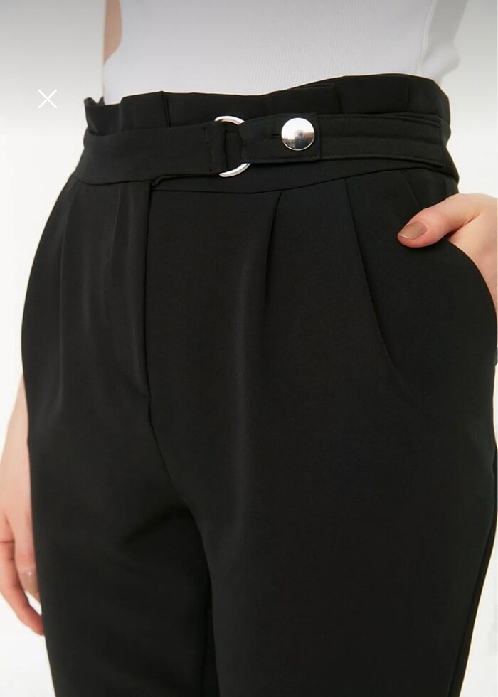 Trendyolmilla Siyah Cigarette Pantolon - Görsel 5
