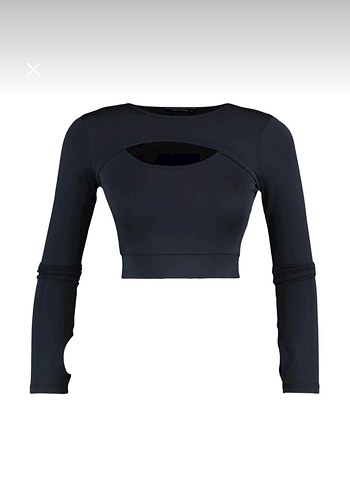 Trendyolmilla Antrasit Crop Spor Bluz - Görsel 5