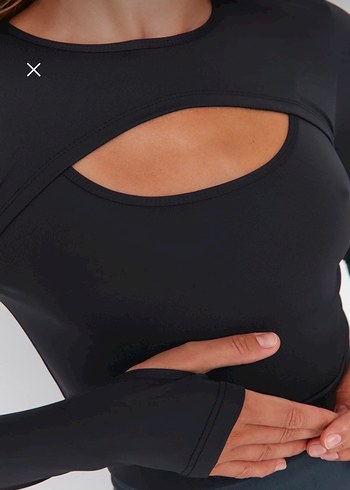 Trendyolmilla Antrasit Crop Spor Bluz - Görsel 3