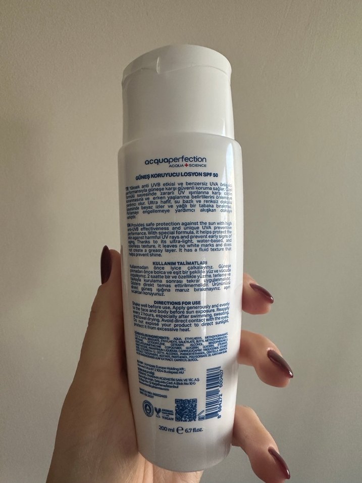 Acquaperfection SPF 50 Güneş Koruyucu Losyon - Görsel 2