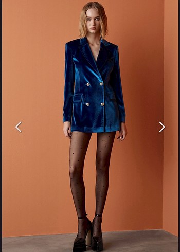 adL Mert Aslan Kadife Ceket Elbise - Görsel 2