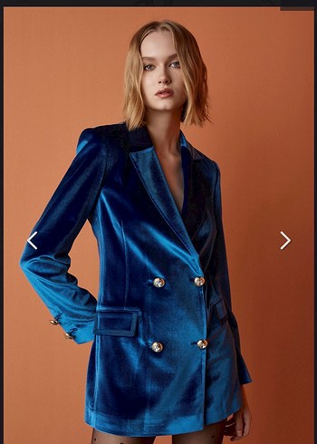 adL Mert Aslan Kadife Ceket Elbise - Görsel 3