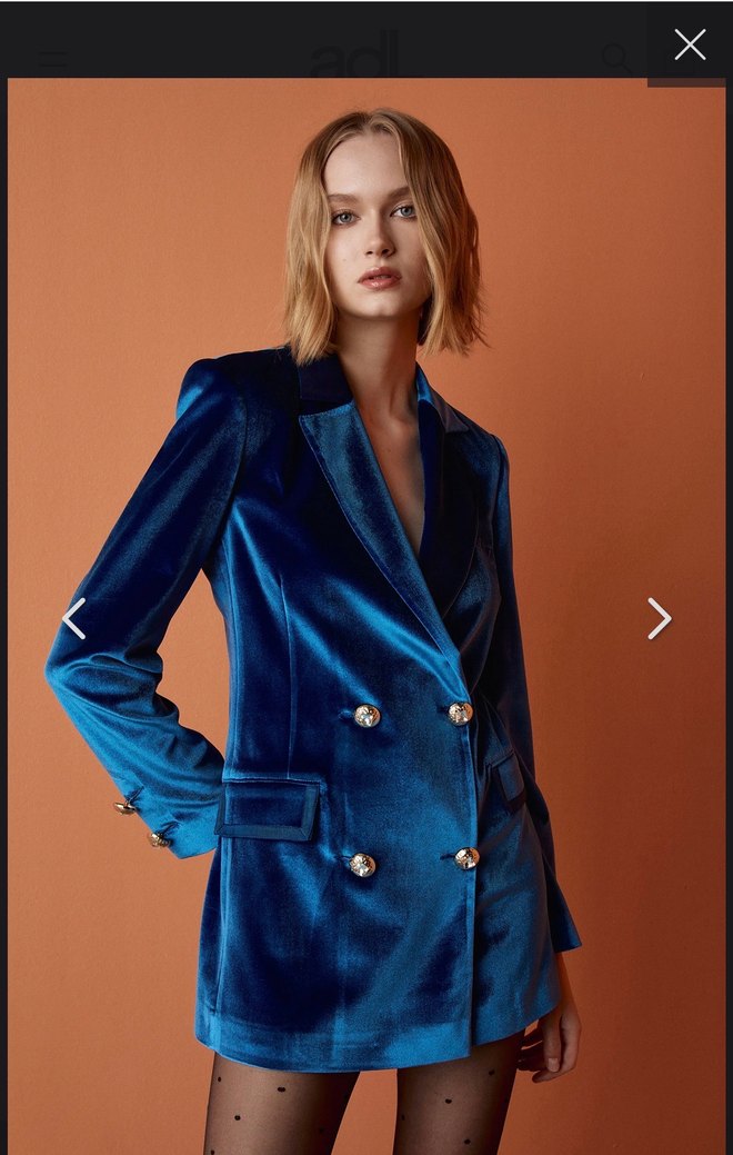 adL Mert Aslan Kadife Ceket Elbise - Görsel 3