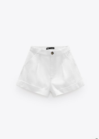Zara Zara Ekru Şort/Bermuda