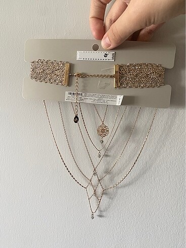 Beden altın Renk Accessorize Choker Çoklu Kolye