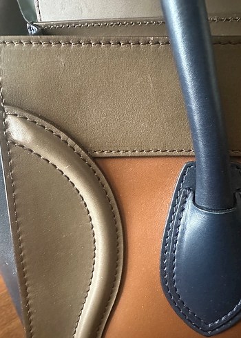 Céline Luggage Kadın Deri Çanta, Fermuarlı, Kahverengi - Görsel 6