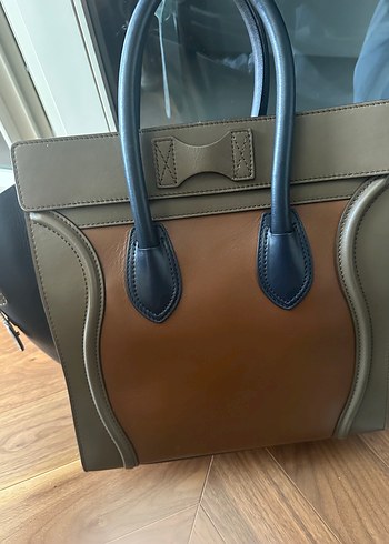 Céline Luggage Kadın Deri Çanta, Fermuarlı, Kahverengi - Görsel 2
