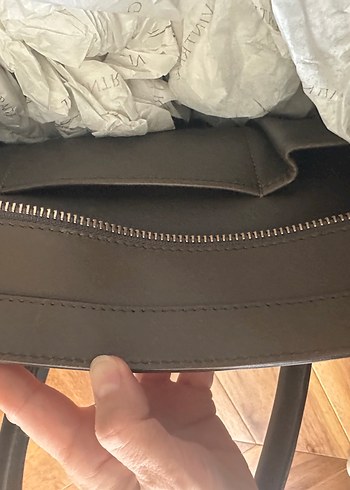 Céline Luggage Kadın Deri Çanta, Fermuarlı, Kahverengi - Görsel 5