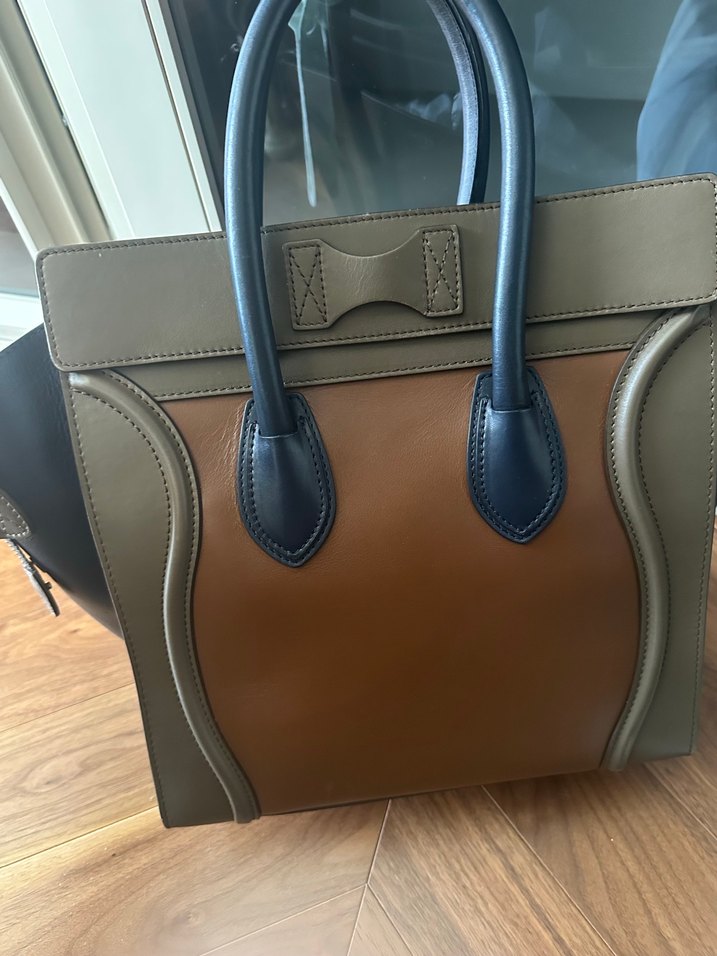 Céline Luggage Kadın Deri Çanta, Fermuarlı, Kahverengi - Görsel 2