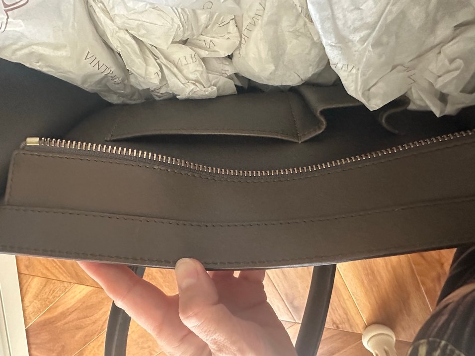 Céline Luggage Kadın Deri Çanta, Fermuarlı, Kahverengi - Görsel 5