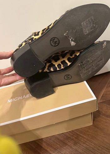 Michael Kors Leopar Desenli Kahverengi tüylü alçak Topuklu Bot - Görsel 2