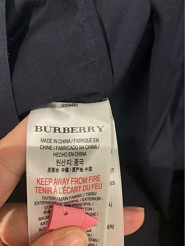 13-14 Yaş Beden lacivert Renk Burberry elbise