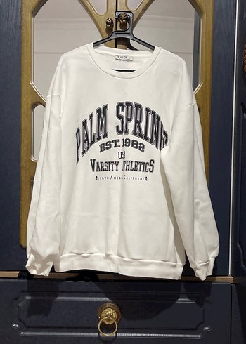 LC Waikiki Beyaz Uzun Kollu Baskılı Sweatshirt