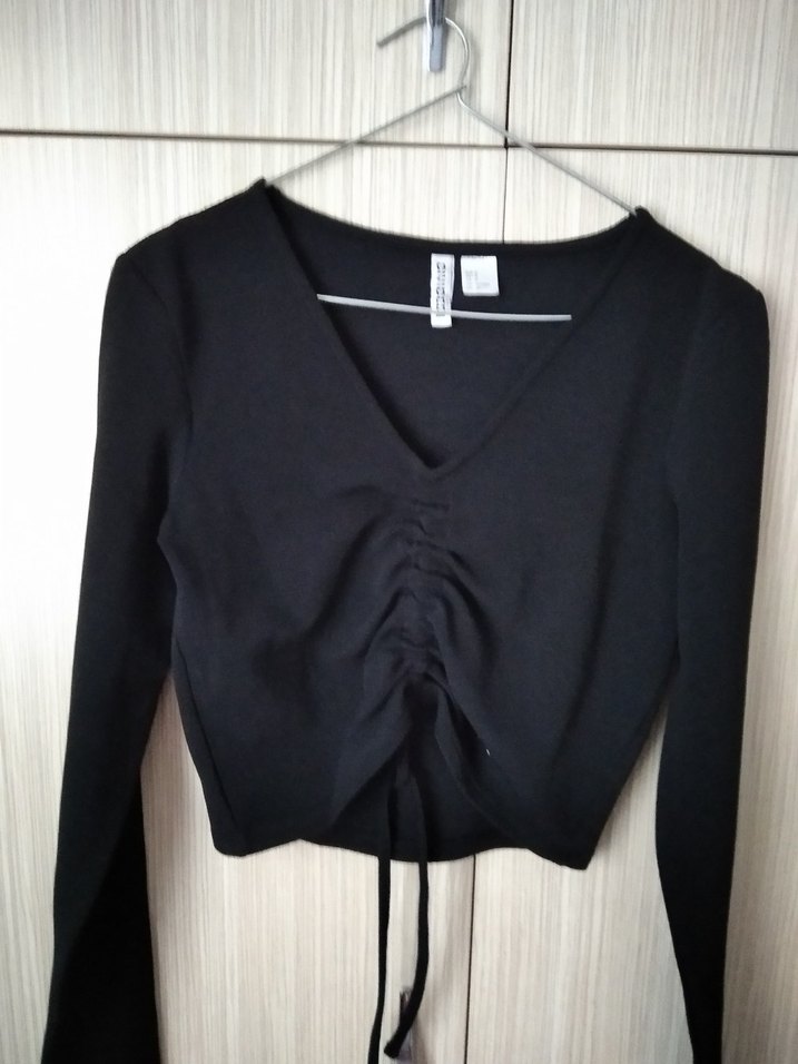 H&m önü büzgülü bluz - Görsel 2