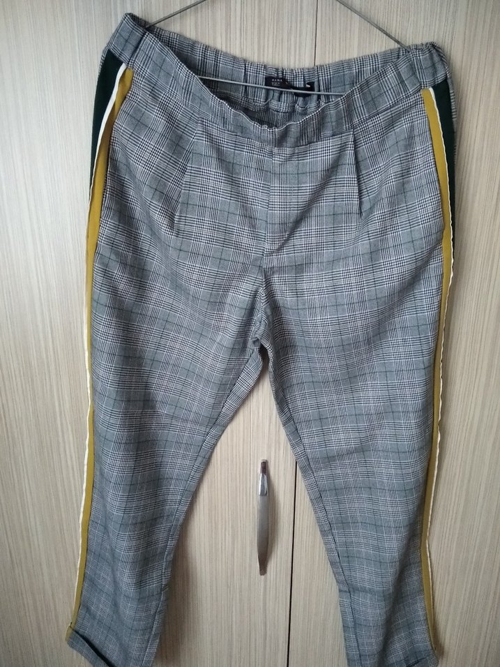 Zara kareli ekoseli pantolon - Görsel 2