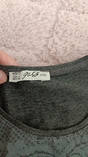 s Beden gri Renk Füme gri t-shirt bluz s-m beden