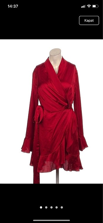 Kırmızı kısa #elbise