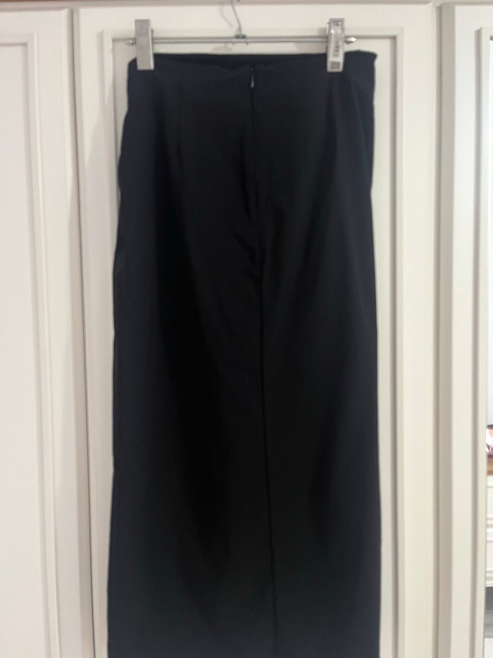 Siyah Drapeli Uzun Kadın Etek - Görsel 3