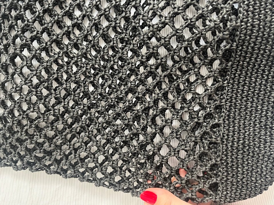 Siyah Örgü Kadın El Çantası - Görsel 2