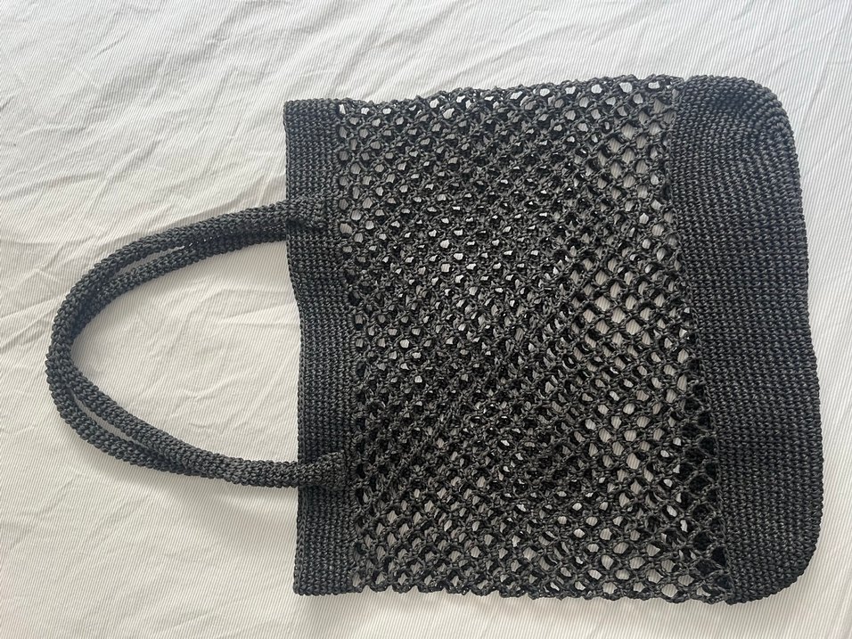 Siyah Örgü Kadın El Çantası - Görsel 3