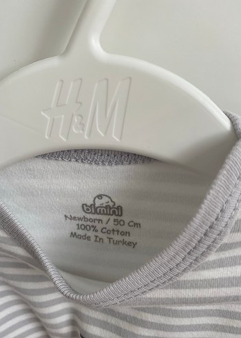 Uzun Kollu Gri Zebra Desenli Bebek Body 0-3 ay - Görsel 3