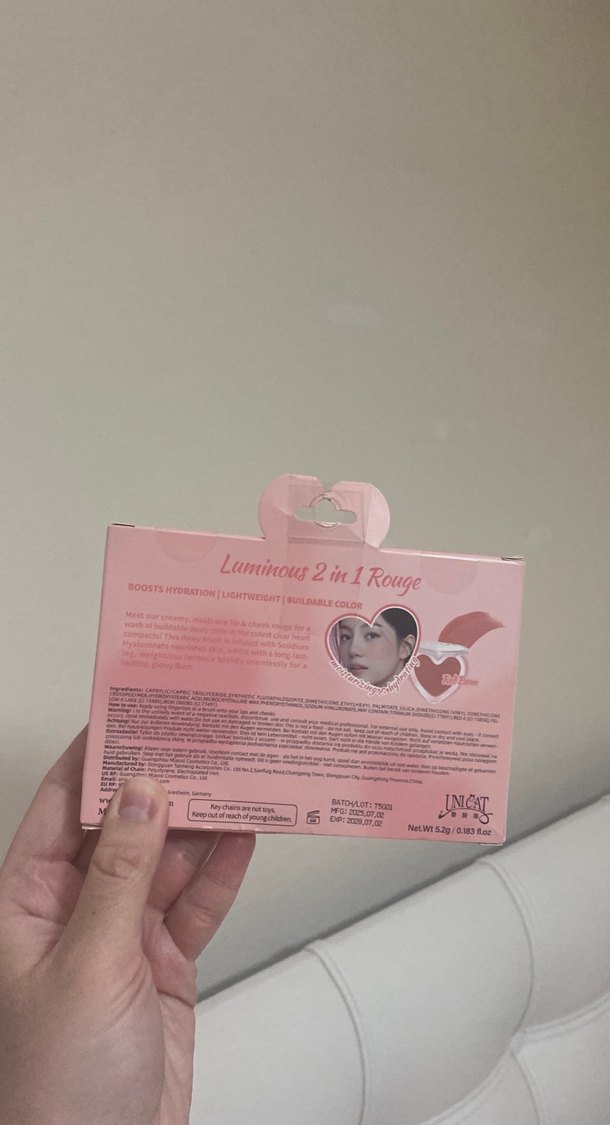 UNICAT Luminous 2in1 Rouge Açık Pembe Allık - Görsel 2