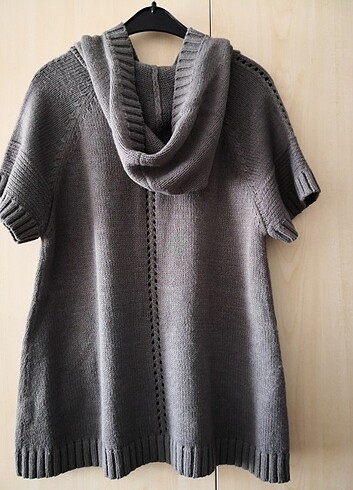 LC Waikiki 2XL Gri yaım kollu kapüşonlu hırka