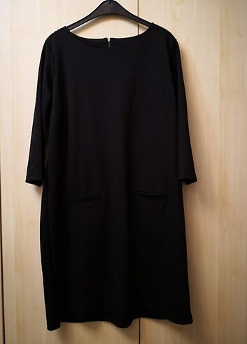 46-48beden beden cepli siyah elbise