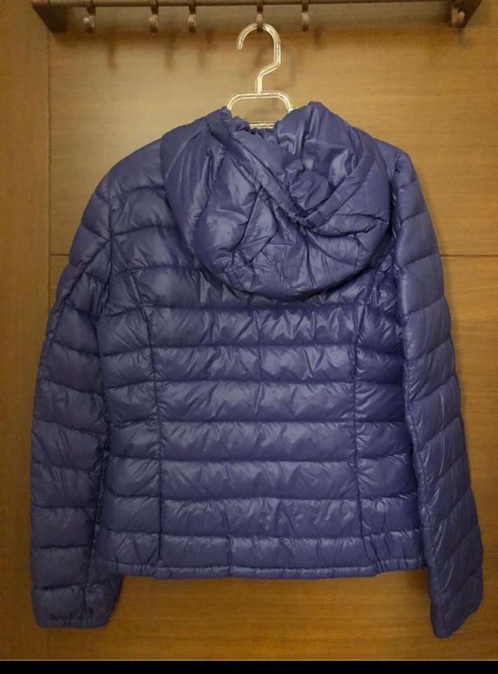 Mavi Kapüşonlu Fermuarlı Kadın Mont - Görsel 2