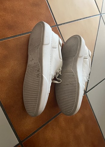 Beyaz Erkek Sneakers Düz Tabanlı Rahat - Görsel 4