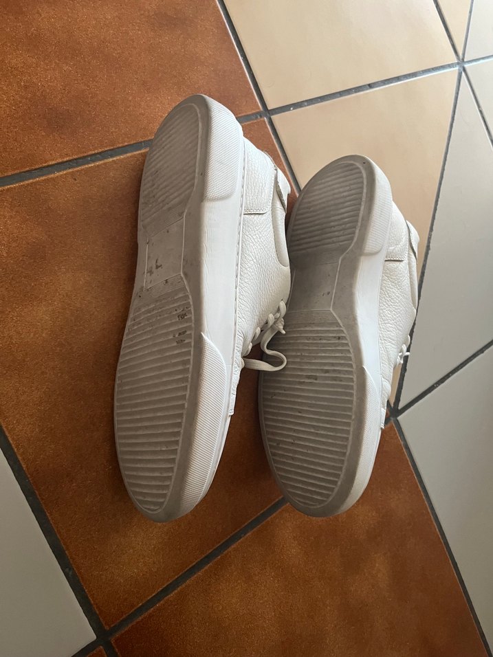 Beyaz Erkek Sneakers Düz Tabanlı Rahat - Görsel 4