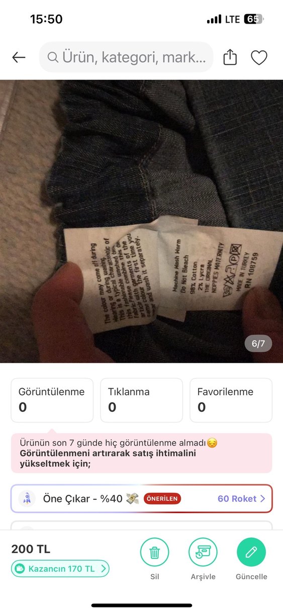 Uzun Kot Hamile Eteği - Görsel 5