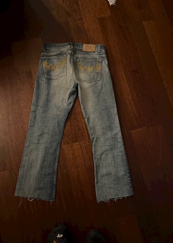 Gri Salaş Kesim Midi Kot Pantolon - Görsel 2