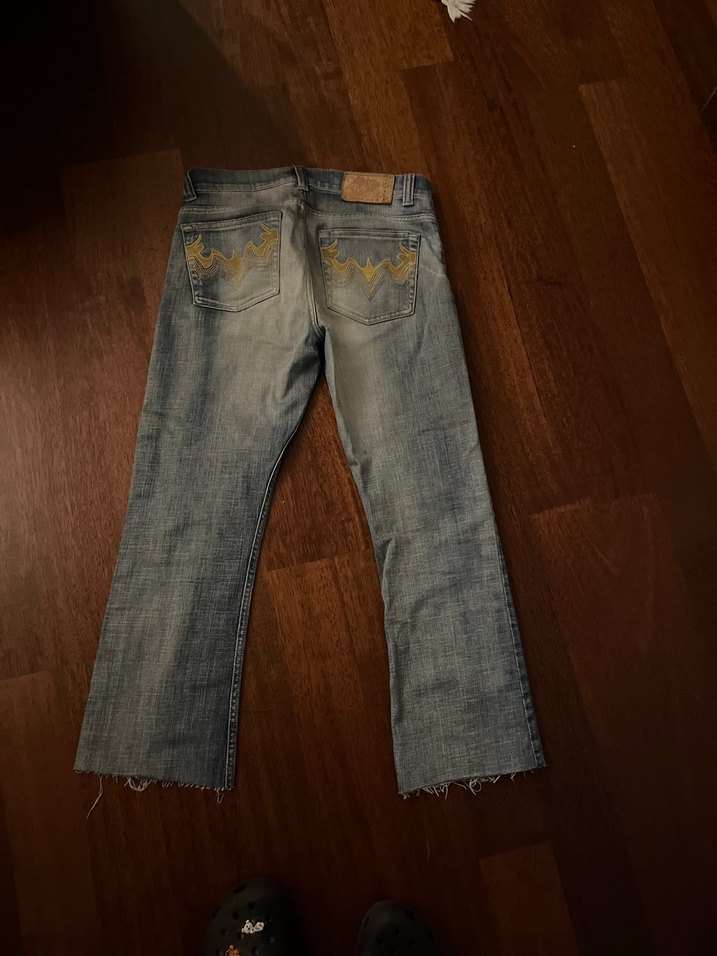 Gri Salaş Kesim Midi Kot Pantolon - Görsel 2