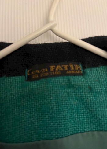 Düğmeli Koyu Yeşil kadın Ceket - Görsel 3