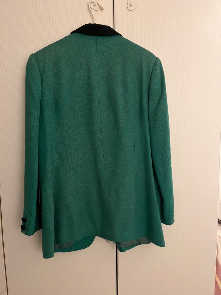 Düğmeli Koyu Yeşil kadın Ceket - Görsel 2