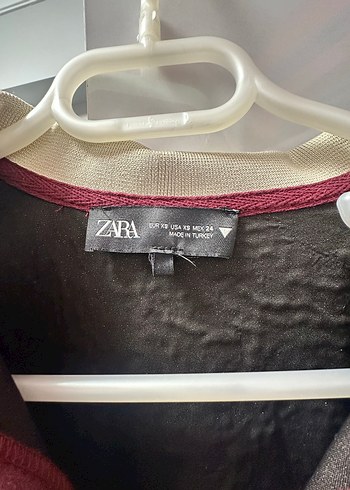xs Beden Zara Marka Bordo Mini Pileli Elbise