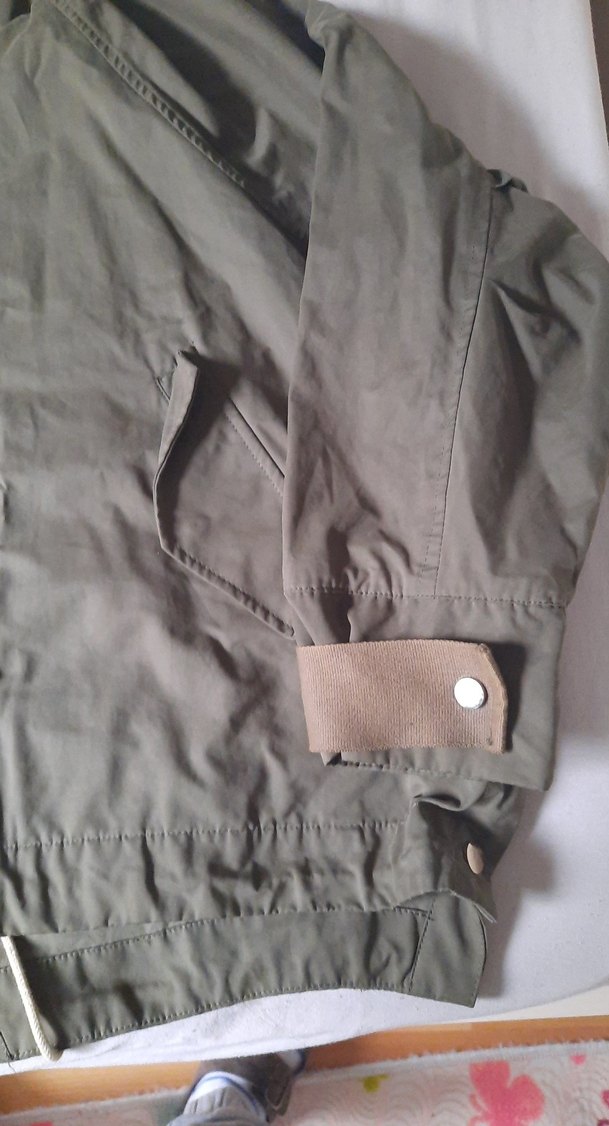 Gri Midi Boy Düğmeli Kadın Ceket - Görsel 2