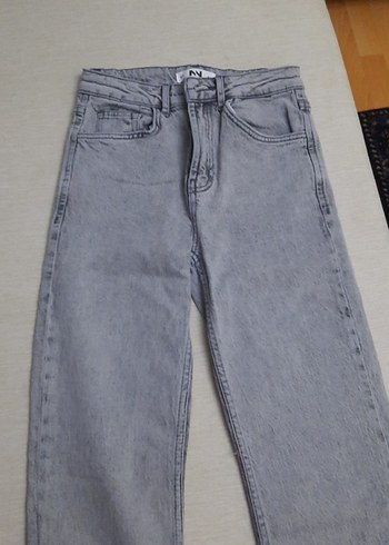 Gri Rahat Kesim Denim Kadın Pantolon - Görsel 4