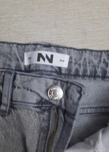 Gri Rahat Kesim Denim Kadın Pantolon - Görsel 3