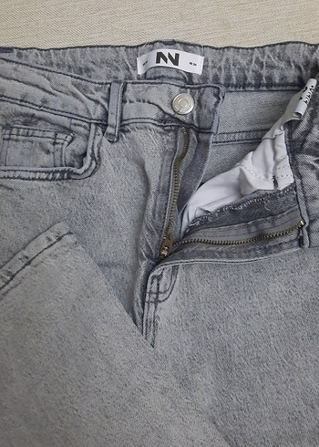 Gri Rahat Kesim Denim Kadın Pantolon - Görsel 2