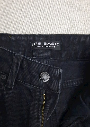 Siyah Regular Fit Kadın Denim Pantolon - Görsel 3