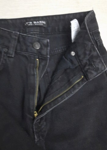 Siyah Regular Fit Kadın Denim Pantolon - Görsel 2