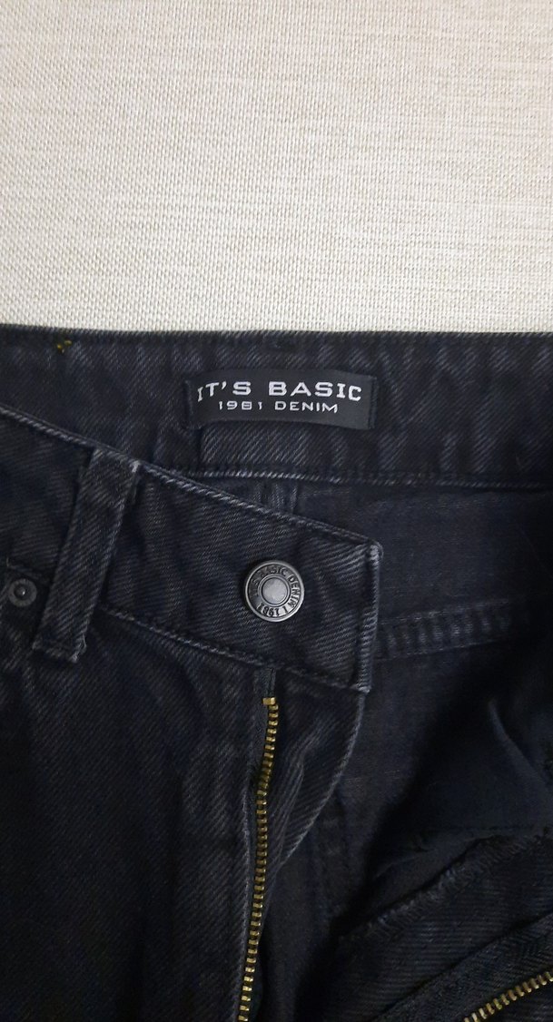 Siyah Regular Fit Kadın Denim Pantolon - Görsel 3