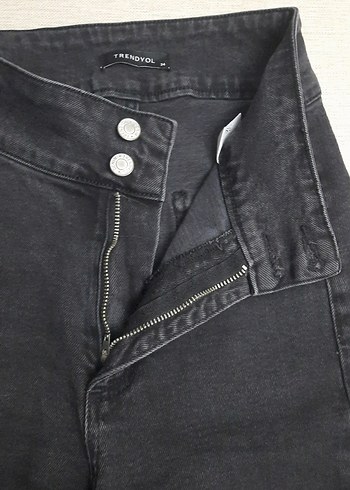 Siyah Midi Boy Regular Fit Kadın Kot Pantolon - Görsel 3